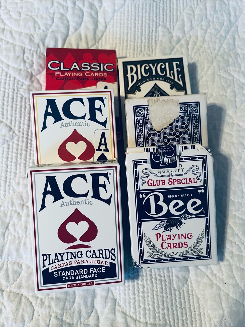 Authentic Red and White Playing Cards - USED